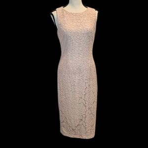 Ivanka Trump Size 6 Blush Sleeveless Lace Dress